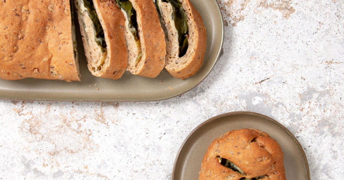 Bakers@Home | Stuffed light brown vegetable bread