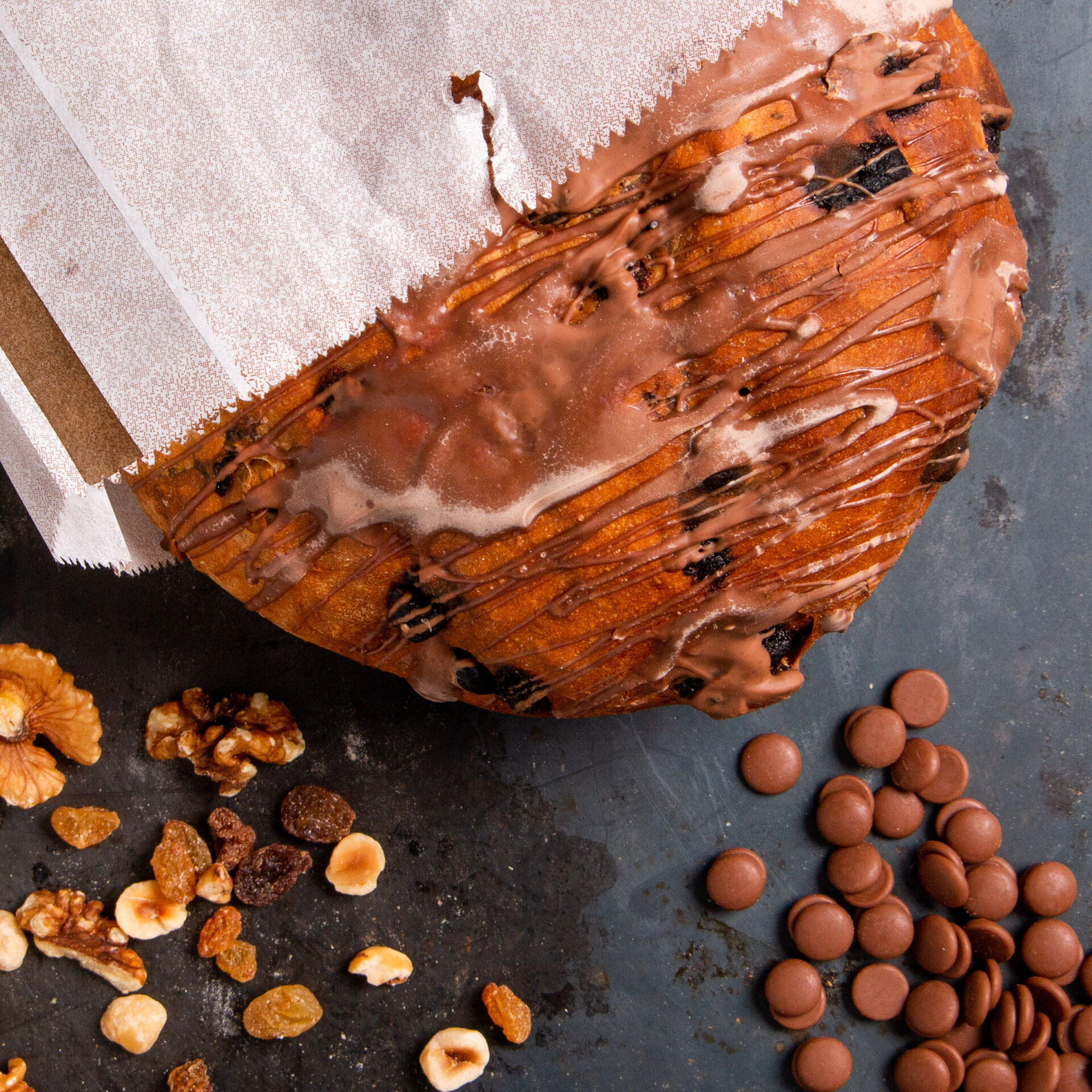 Brood fijngebak noten en choc